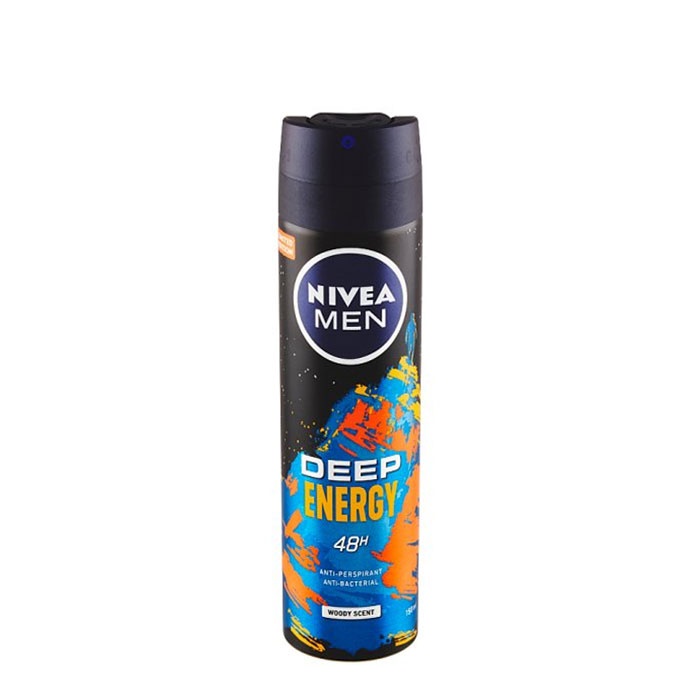 НИВЕА АНТИПЕРСПИРАНТ - СПРЕЙ ЗА МЪЖЕ ДИЙП ЕНЕРДЖИ 150 мл. / NIVEA MEN DEEP ENERGY ANTI-PERSPIRANT