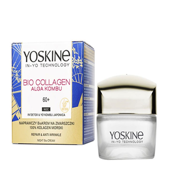 НОЩЕН КРЕМ ЗА ЛИЦЕ ЙОСКИН BIO COLLAGEN 60+ 50 мл. / YOSKINE BIO COLLAGEN ALGA KOMBU NIGHT CREAM 60+