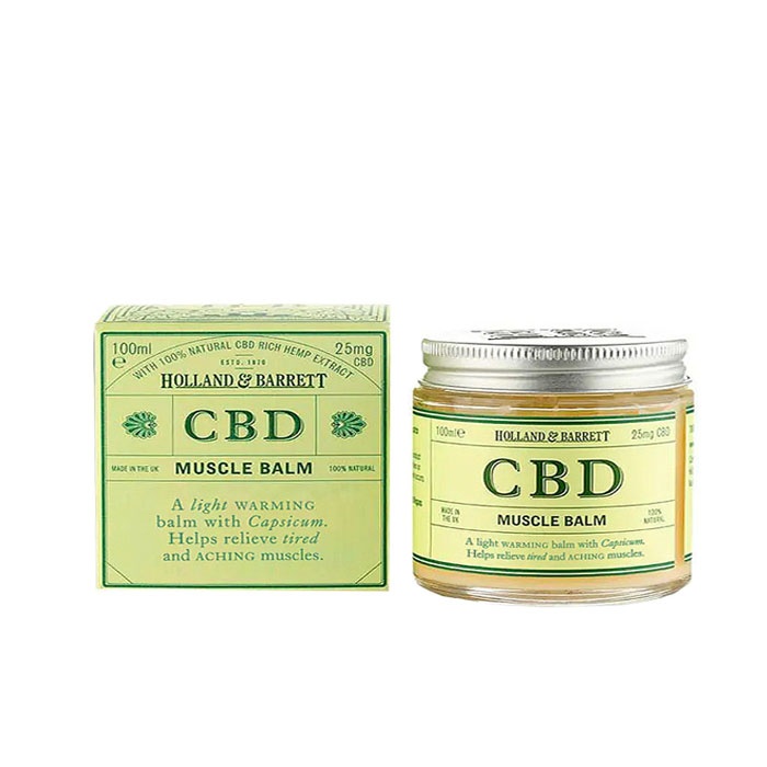 БАЛСАМ С КОНОПЕНО МАСЛО (CBD) ПРИ МУСКУЛНИ БОЛКИ 100 мл. / HOLLAND &amp; BARRETT CBD MUSCLE BALM