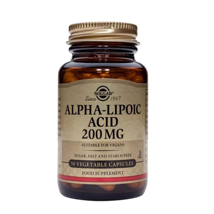 СОЛГАР АЛФА ЛИПОЕВА КИСЕЛИНА капсули 200 мг. 50 броя / SOLGAR ALPHA LIPOIC ACID capsules 200 mg. 50