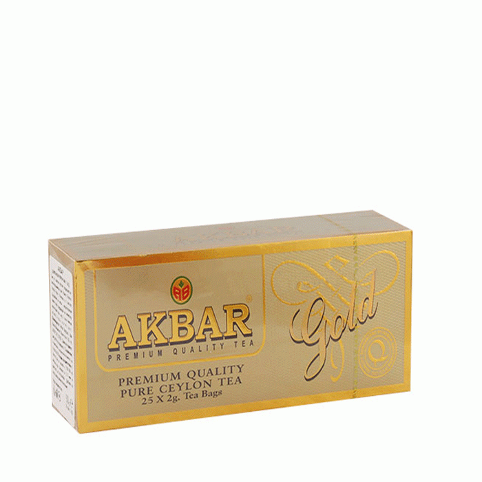 ЧЕРЕН ЗЛАТЕН ЧАЙ АКБАР филтър 25 броя / AKBAR GOLD PURE CEYLON TEA