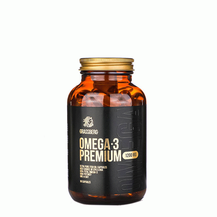 ГРАСБЕРГ ОМЕГА 3 ПРЕМИУМ капсули 1200 мг 90 броя / GRASSBERG OMEGA 3 PREMIUM
