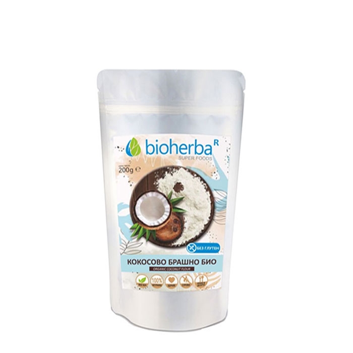 БИОХЕРБА НАТУРАЛНО КОКОСОВО БРАШНО 200 гр. / BIOHERBA NATURAL COCONUT FLOUR