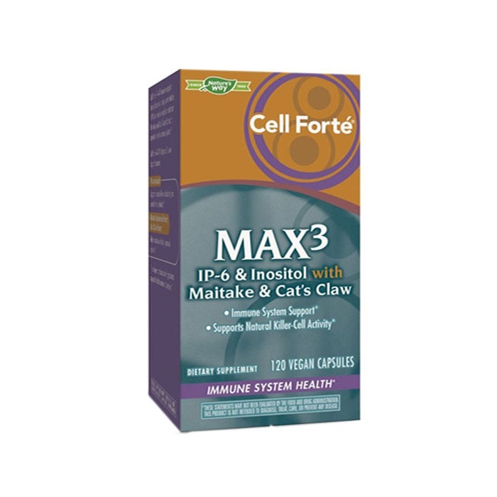 СЕЛ ФОРТЕ МАКС 3 капсули 705 мг 120 броя / NATURE&#039;S WAY CELL FORTE MAX 3 IP - 6 AND INOSITOL WITH MAITAKE AND CATS CLAW