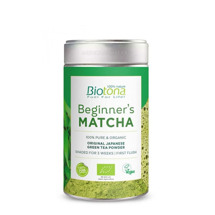 БИО ЧАЙ МАТЧА ЗА НАЧИНАЕЩИ 90 грама / BIOTONA BEGINNERS MATCHA 100% ORGANIC POWDER