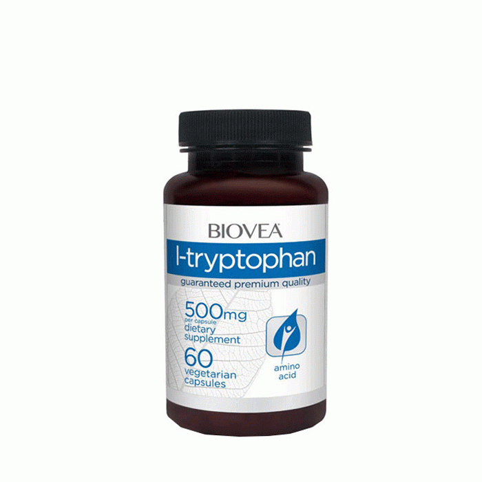 БИОВЕА L-ТРИПТОФАН капсули 500 мг. 60 броя / BIOVEA L-TRYPTOPHAN