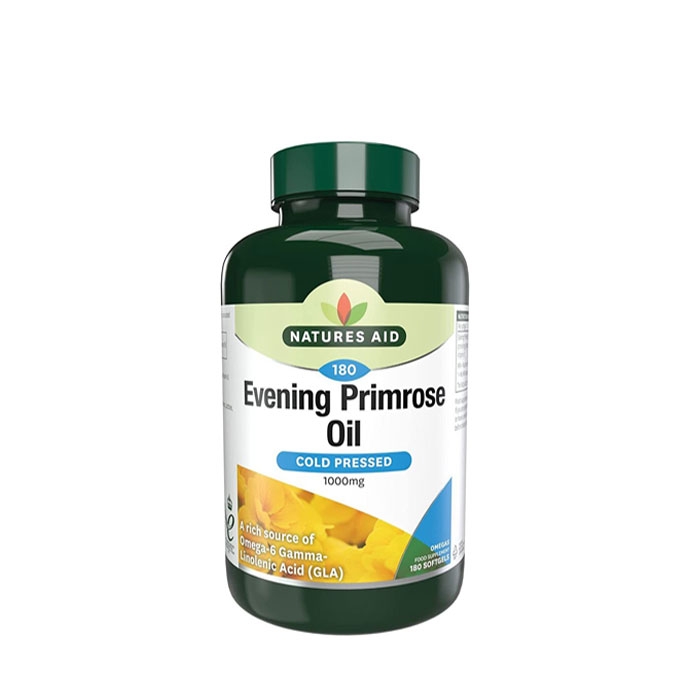 МАСЛО ОТ ВЕЧЕРНА ИГЛИКА капсули 1000 мг. 180 броя / NATURES AID EVENING PRIMROSE OIL