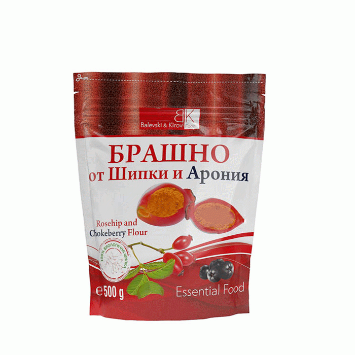 БАЛЕВСКИ И КИРОВ БРАШНО ОТ ШИПКИ И АРОНИЯ 500 г / BALEVSKI &amp; KIROV ROSEHIP AND CHOKEBERRY FLOUR