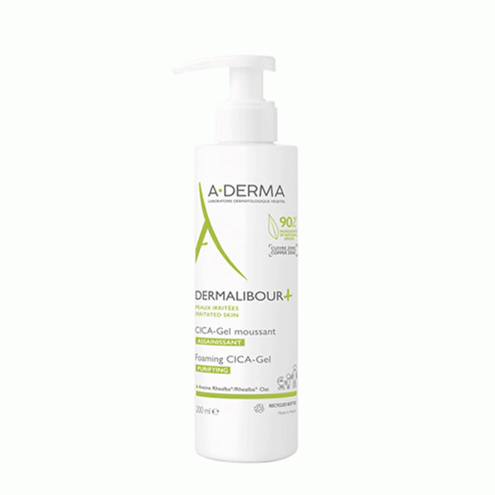 А-ДЕРМА ДЕРМАЛИБУР+ ПОЧИСТВАЩ ЦИКА-ГЕЛ 200 мл. / A-DERMA DERMALIBOUR+ PURIFYING FOAMING CICA-GEL