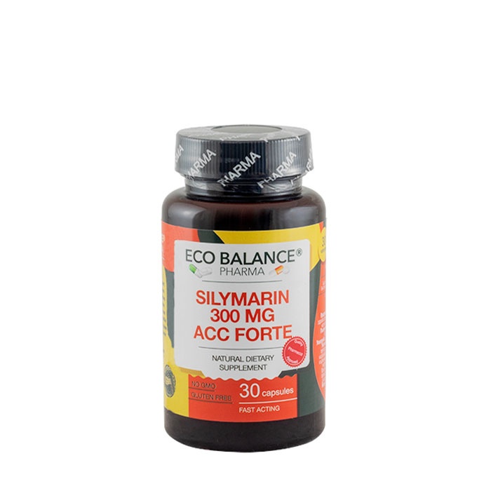 СИЛИМАРИН 300 мг. + АЦЦ ФОРТЕ ЕКО БАЛАНС капсули 30 броя / ECO BALANCE PHARMA SILYMARIN 300 mg ACC FORTE