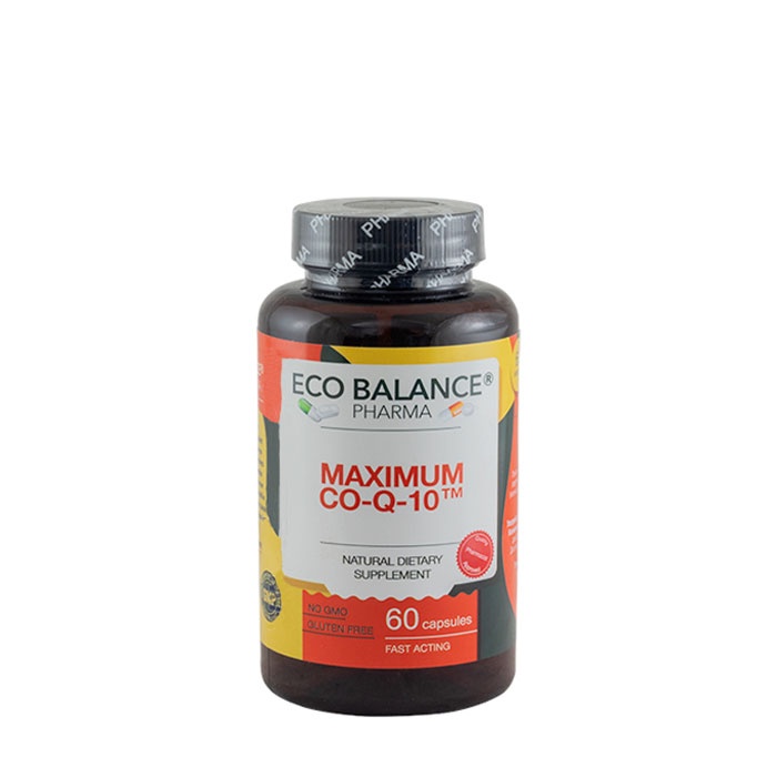 МАКСИМУМ КОЕНЗИМ Q10 ЕКО БАЛАНС капсули 60 броя / ECO BALANCE PHARMA MAXIMUM COENZYME Q10