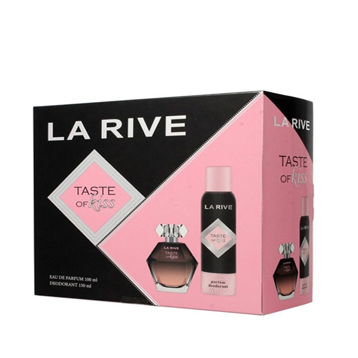 КОМПЛЕКТ ЛА РИВ TASTE OF KISS ПАРФЮМ 100 мл. + ДЕЗОДОРАНТ 150 мл. / LA RIVE SET TASTE OF KISS EAU DE PARFUM 100 ml + DEODORANT 150 ml