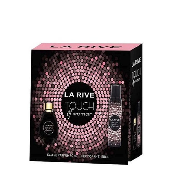 КОМПЛЕКТ ЛА РИВ TOUCH OF WOMAN ПАРФЮМ 90 мл. + ДЕЗОДОРАНТ 150 мл. / LA RIVE SET TOUCH OF WOMAN EAU DE PARFUM 90 ml + DEODORANT 150 ml