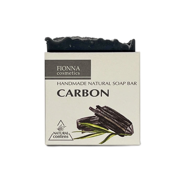 НАТУРАЛЕН САПУН С АКТИВЕН ВЪГЛЕН ФИОННА 120 гр. / FIONNA COSMETICS HANDMADE NATURAL SOAP BAR CARBON