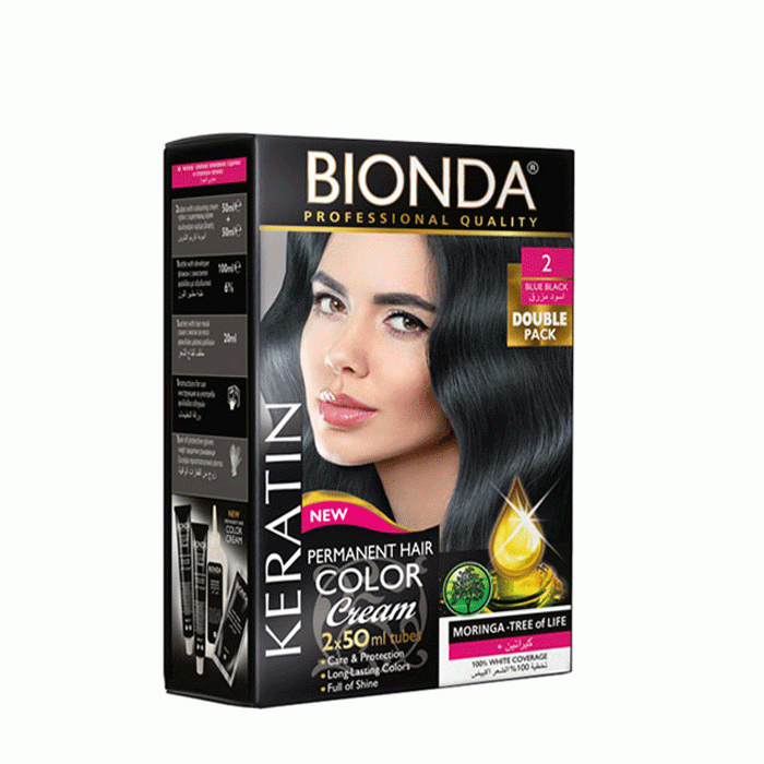 БОЯ ЗА КОСА БИОНДА PROFESSIONAL DOUBLE 2 СИНЬО-ЧЕРЕН / BIONDA PROFESSIONAL DOUBLE 2 BLUE BLACK