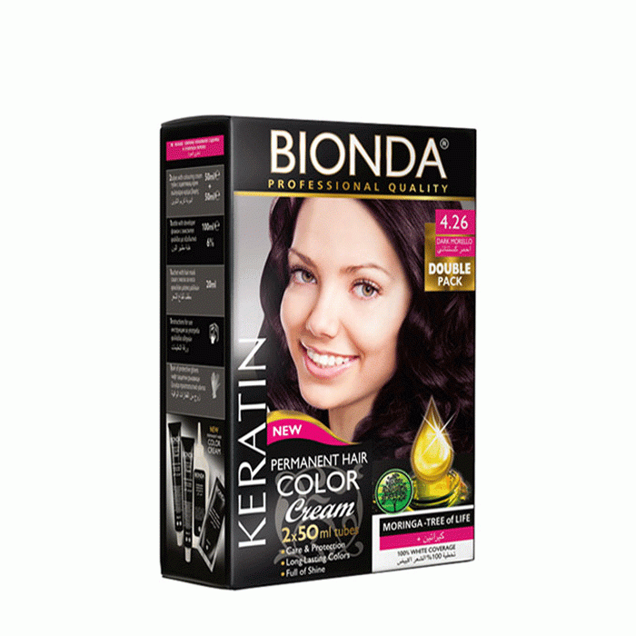 БОЯ ЗА КОСА БИОНДА PROFESSIONAL DOUBLE 4.26 ТЪМНА ВИШНА / BIONDA PROFESSIONAL DOUBLE 4.26 DARK MORELLO