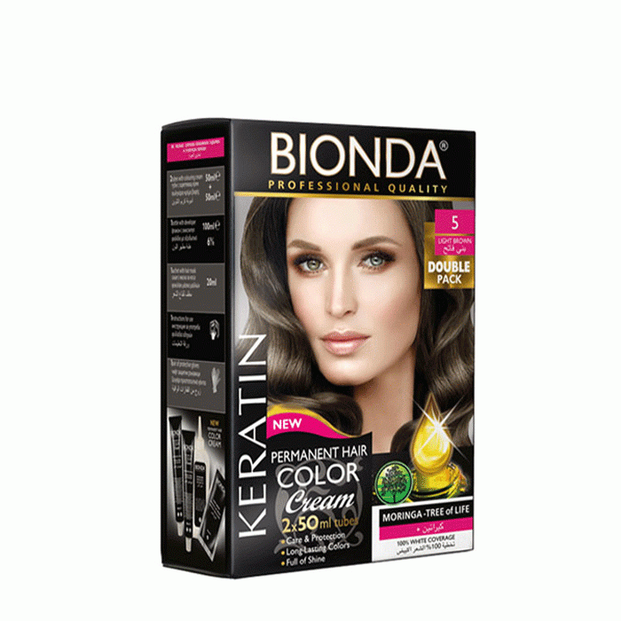 БОЯ ЗА КОСА БИОНДА PROFESSIONAL DOUBLE 5 СВЕТЛО КАФЯВ / BIONDA PROFESSIONAL DOUBLE 5 LIGHT BROWN