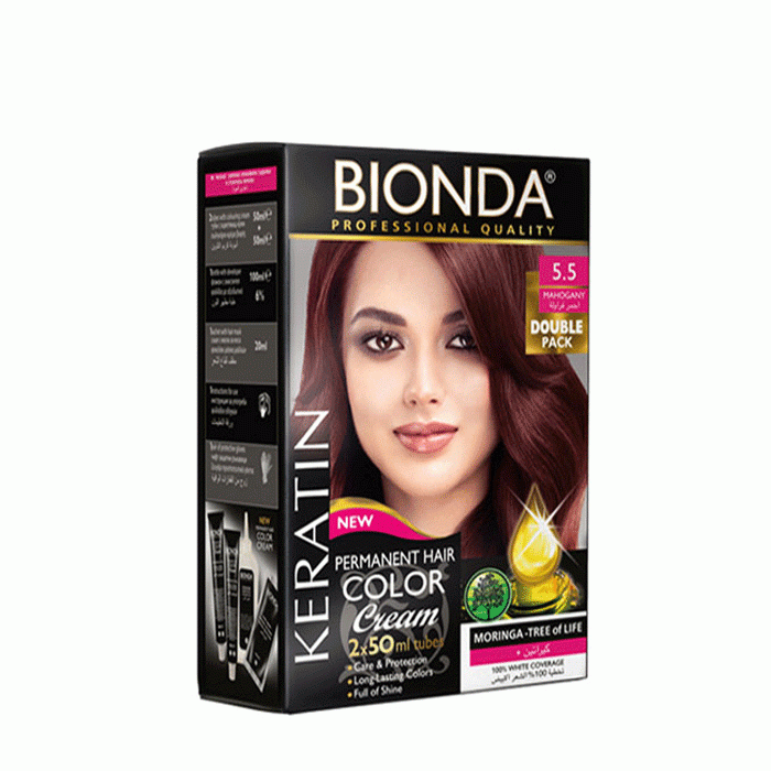 БОЯ ЗА КОСА БИОНДА PROFESSIONAL DOUBLE 5.5 МАХАГОН / BIONDA PROFESSIONAL DOUBLE 5.5 MAHOGANY