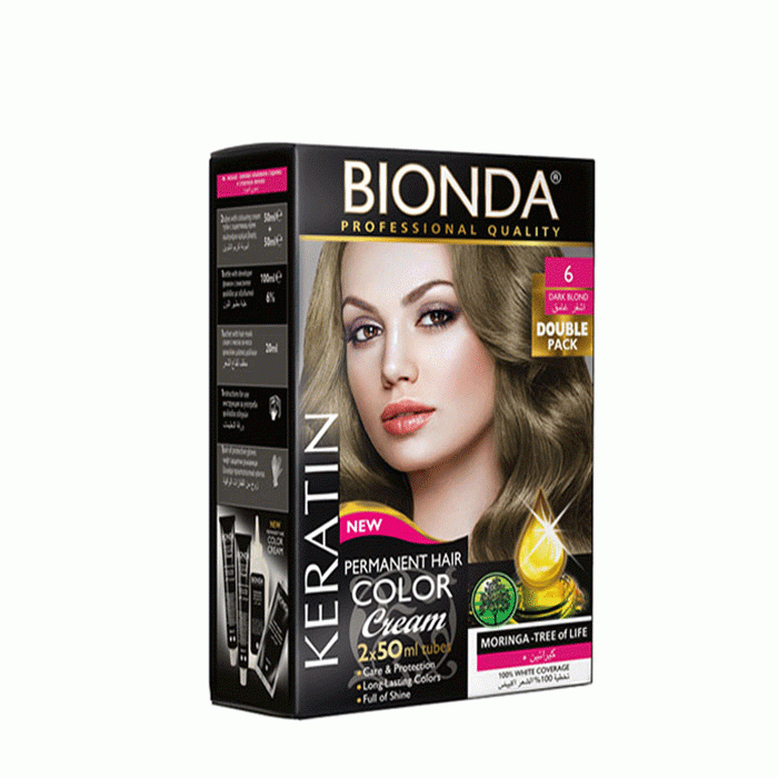 БОЯ ЗА КОСА БИОНДА PROFESSIONAL DOUBLE 6 ТЪМНО РУС / BIONDA PROFESSIONAL DOUBLE 6 DARK BLOND