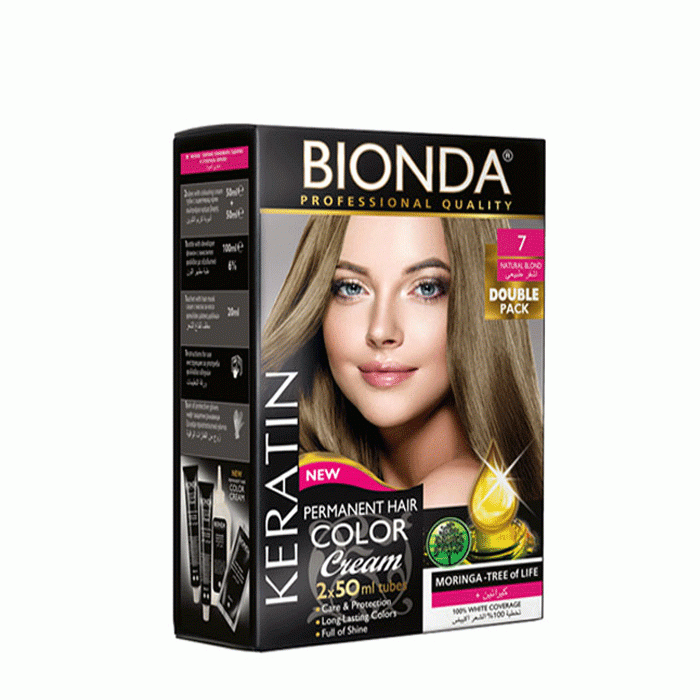 БОЯ ЗА КОСА БИОНДА PROFESSIONAL DOUBLE 7 НАТУРАЛНО РУС / BIONDA PROFESSIONAL DOUBLE 7 NATURAL BLOND