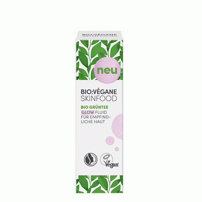 БИО ВЕГАН СКИН ФУУД ЗЕЛЕН ЧАЙ ОЗАРЯВАЩ ФЛУИД ЗА ЛИЦЕ 30 мл. / BIO VEGANE SKINFOOD GREEN TEA GLOW FLUID