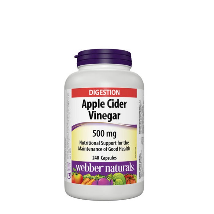 ЯБЪЛКОВ ОЦЕТ капсули 500 мг 240 броя / WEBBER NATURALS APPLE CIDER VINEGAR