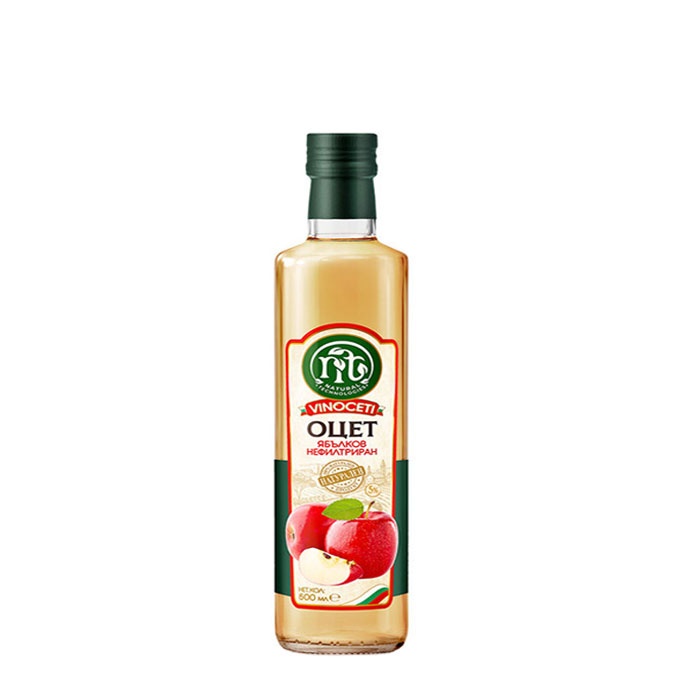 ЯБЪЛКОВ ОЦЕТ - НЕФИЛТРИРАН ВИНОЦЕТИ 500 мл. / VINOCETI APPLE VINEGAR - UNFILTERED