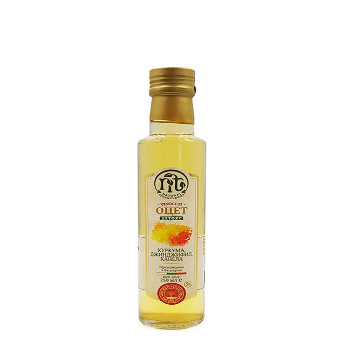 ДЕТОКС ОЦЕТ С КУРКУМА, ДЖИНДЖИФИЛ И КАНЕЛА ВИНОЦЕТИ 250 мл. / VINOCETI DETOKS VINEGAR WITH TURMERIC, GINGER AND CINNAMON