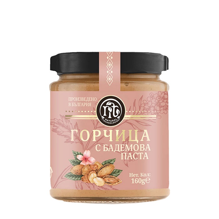 ГОРЧИЦА С БАДЕМОВА ПАСТА 160 гр. / MUSTARD WITH ALMOND PASTE NATURAL TECHOLOGIES