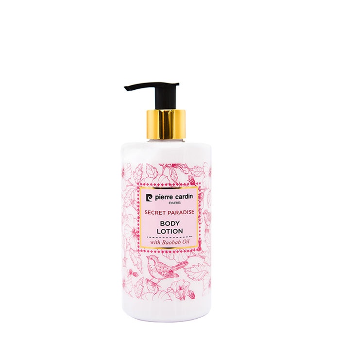 СИКРЕТ ПАРАДАЙС ЛОСИОН ЗА ТЯЛО ПИЕР КАРДЕН 350 мл. / PIERRE CARDIN SECRET PARADISE BODY LOTION WITH BAOBAB OIL
