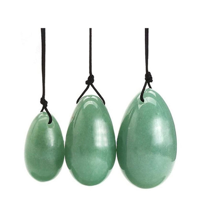 КОМПЛЕКТ ЙОНИ ЯЙЦА ОТ ЗЕЛЕН АВАНТЮРИН 3 броя / SHINYLINK YONY EGG GREEN AVАNTURINE
