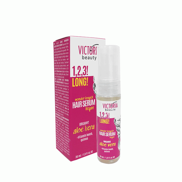 LONG 1, 2, 3 СЕРУМ ЗА ДЪЛГА КОСА С АЛОЕ ВЕРА 30 мл. / VICTORIA BEAUTY 1, 2, 3 LONG HAIR SERUM WITH ORGANIC ALOE VERA