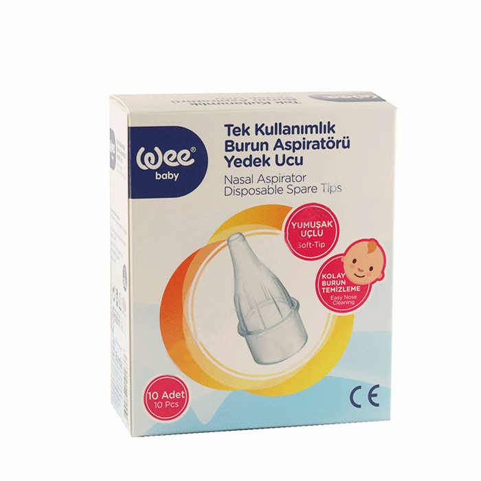 УИ БЕЙБИ РЕЗЕРВНИ НАКРАЙНИЦИ ЗА НАЗАЛЕН АСПИРАТОР 10 броя 163 / WEE BABY NASAL ASPIRATOR DISPOSABLE SPARE TIPS 163