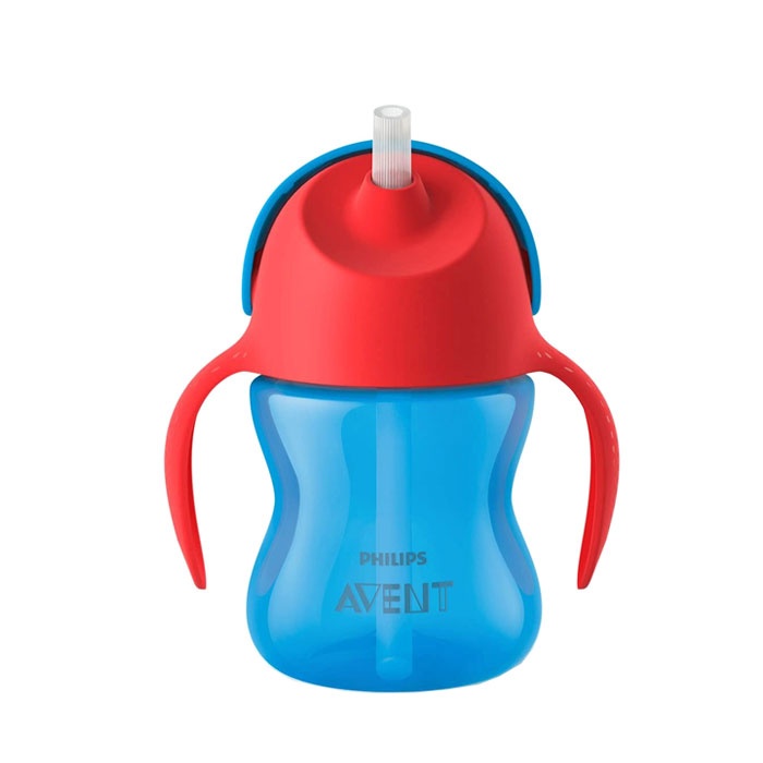 ЧАША СЪС СЛАМКА И ДВЕ ДРЪЖКИ БЕНДИ 9 месеца + 200 мл. / PHILIPS AVENT BENDY STRAW CUP 9+ months