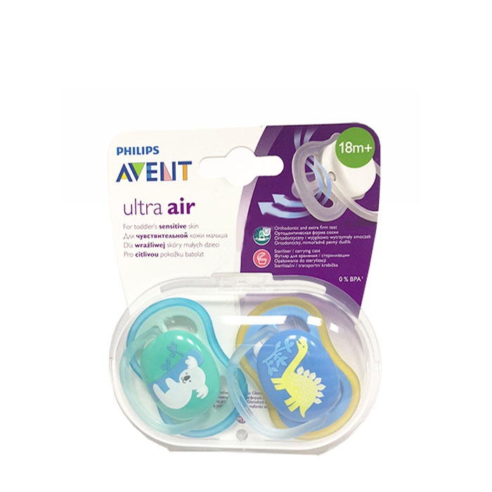 ЗАЛЪГАЛКА ULTRA AIR 18 м.+ 2 броя / PHILIPS AVENT PACIFIER ULTRA AIR 18+
