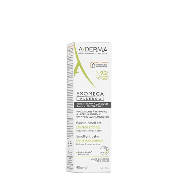 А-ДЕРМА ЕКЗОМЕГА АЛЕРГО ЕМОЛИЕНТЕН БАЛСАМ 40 мл. / A-DERMA EXOMEGA ALLERGO BAUME EMOLLIENT
