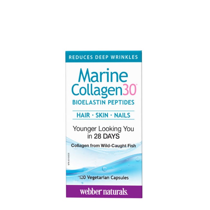 МОРСКИ КОЛАГЕН С БИО ЕЛАСТИНОВИ ПЕПТИДИ капсули 120 броя / WEBBER NATURALS MARINE COLLAGEN30 WITH BIO ELASTIN PEPTIDES