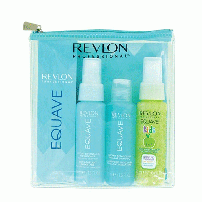 РЕВЛОН EQUAVE КОМПЛЕКТ ЗА ЛЕСНО РАЗРЕСВАНЕ БАЛСАМ, ШАМПОАН и СПРЕЙ / REVLON EQUAVE SET INSTANT DETANGLING CONDITIONER, SHAMPOO , SPRAY CONDITIONER