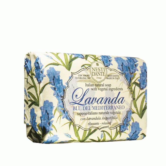 НАТУРАЛЕН САПУН ЛАВАНДУЛА РЕЛАКС - СРЕДИЗЕМНОМОРСКО СИНЬО 150 гр. / NESTI DANTE NATURAL SOAP LAVANDA BLU DEL MEDITERANEO - RELAXING