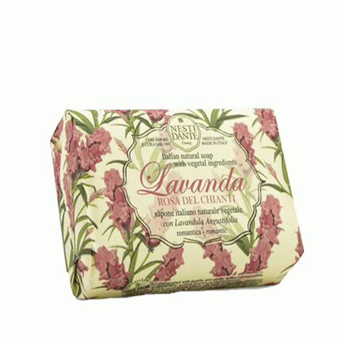 НАТУРАЛЕН САПУН ЛАВАНДУЛА РОМАНТИКА - КИАНТИ 150 гр. / NESTI DANTE NATURAL SOAP LAVANDA ROSA DEL CHIANTI - ROMANTIC