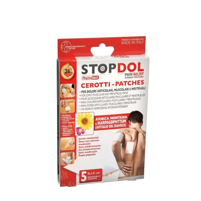 ФАРМАДОКТ STOPDOL ПЛАСТИР ПРИ БОЛКА 9 см. х 14 см. 5 броя / PHARMADOCT