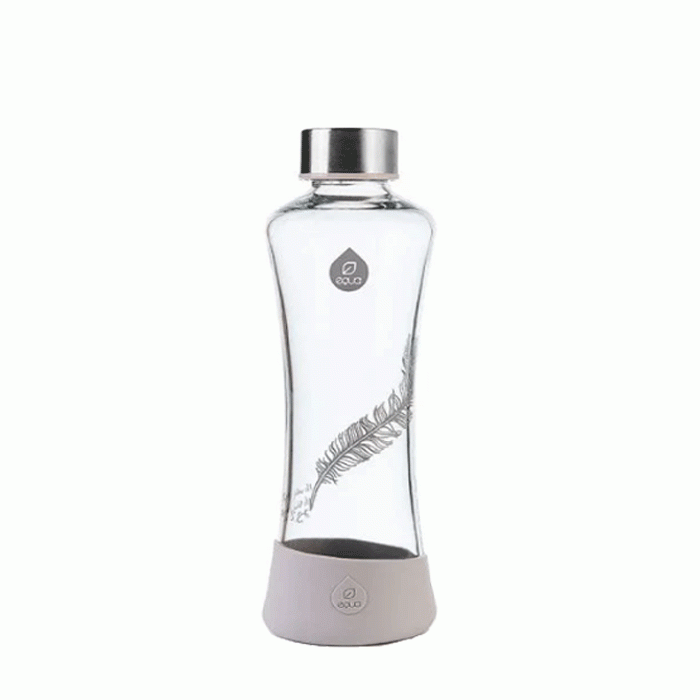 СТЪКЛЕНА БУТИЛКА EQUA ПЕРО 550 мл. / GLASS BOTTLE EQUA FEATHER