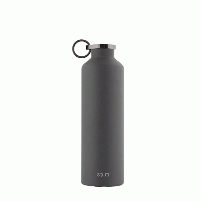 МЕТАЛНА СМАРТ БУТИЛКА EQUA ТЪМНО СИВО 680 мл. / SMART METAL BOTTLE EQUA DARK GREY
