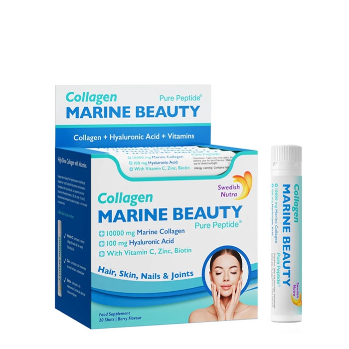 РИБЕН КОЛАГЕН 10000 мг. 25 мл. 20 броя / SWEDISH NUTRA COLLAGEN MARINE BEAUTY 10000 mg 25 ml * 20