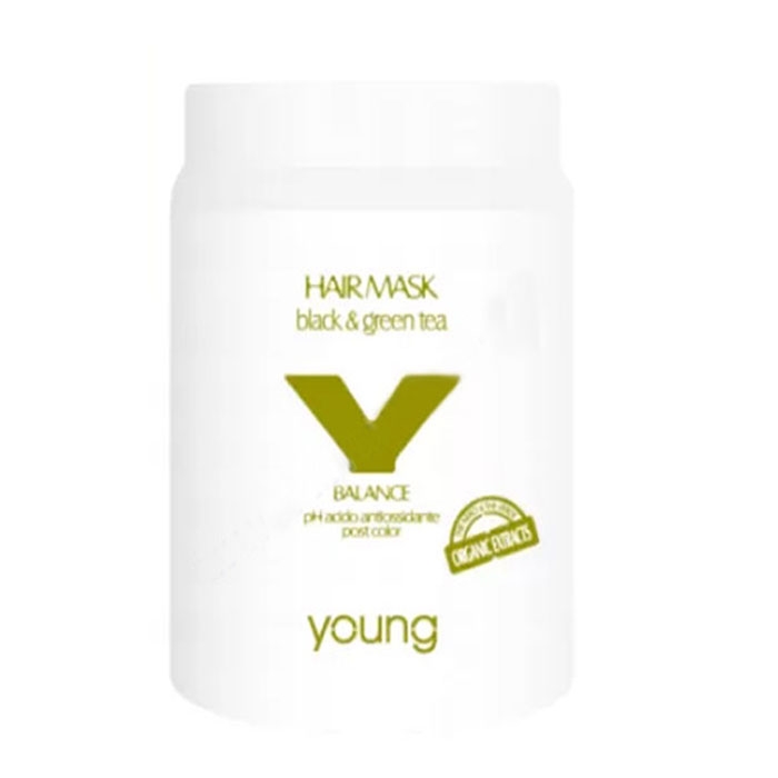 БИО МАСКА ЗА КОСА С ЕКСТРАКТИ ОТ ЗЕЛЕН И ЧЕРЕН ЧАЙ ЯНГ БАЛАНС 1 л. / YOUNG BALANCE BLACK AND GREEN TEA HAIRMASK
