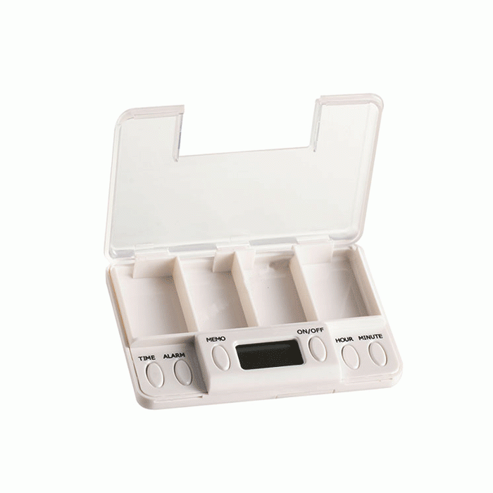 ДОЗАТОР ЗА ЛЕКАРСТВА СМАРТ С ЧАСОВНИК И АЛАРМА / MEDICATION DISPENSER SMART WITH CLOCK AND ALARM