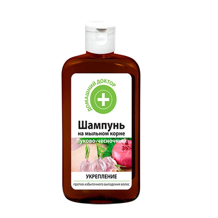 ДОМАШЕН ДОКТОР УКРЕПВАЩ ШАМПОАН С ЛУК И ЧЕСЪН 300 мл. / DOMASHEN DOKTOR STRENGTHENING SHAMPOO WITH ONION AND GARLIC