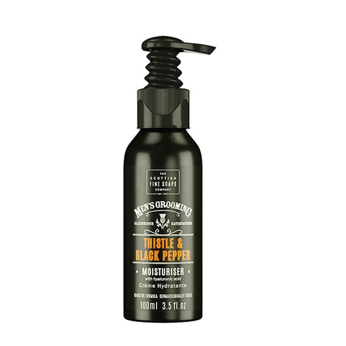 КРЕМ ЗА ЛИЦЕ ЗА МЪЖЕ С БЯЛ ТРЪН И ЧЕРЕН ПИПЕР ПОМПА 100 мл. / SCOTTISH FINE THISTLE AND BLACK PEPPER MOISTURISER
