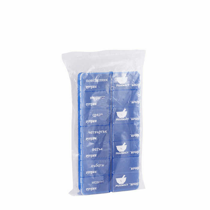 СЕДМИЧНА КУТИЙКА ЗА ЛЕКАРСТВА 2 ПРИЕМА АРТАНА / TWICE-A-DAY WEEKLY PILL ORGANIZER