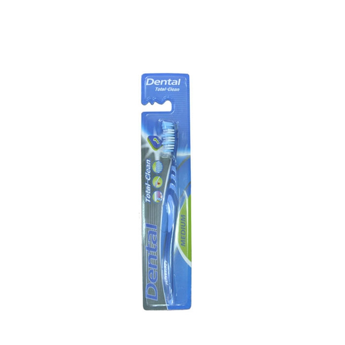 ЧЕТКА ЗА ЗЪБИ ДЕНТАЛ МЕДИУМ ТОТАЛ КЛИЙН СИНЯ 1 брой / DENTAL TOOTHBRUSH MEDIUM TOTAL CLEAN BLUE